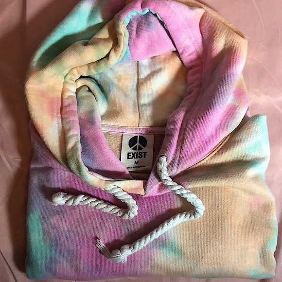 Exist Cropped Pullover Hoodie Tie-Dye - Picture 2 of 7